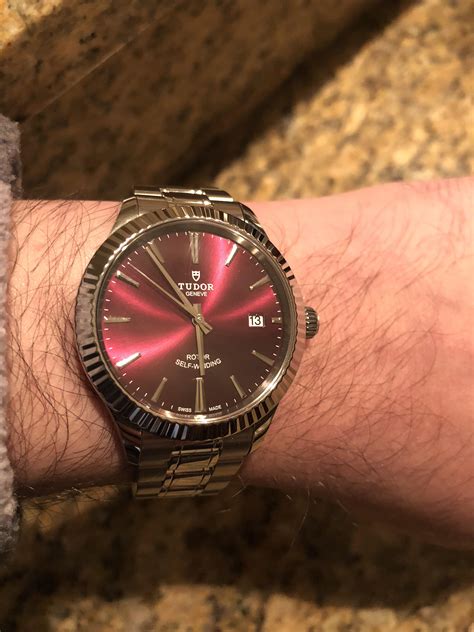 tudor style burgundy